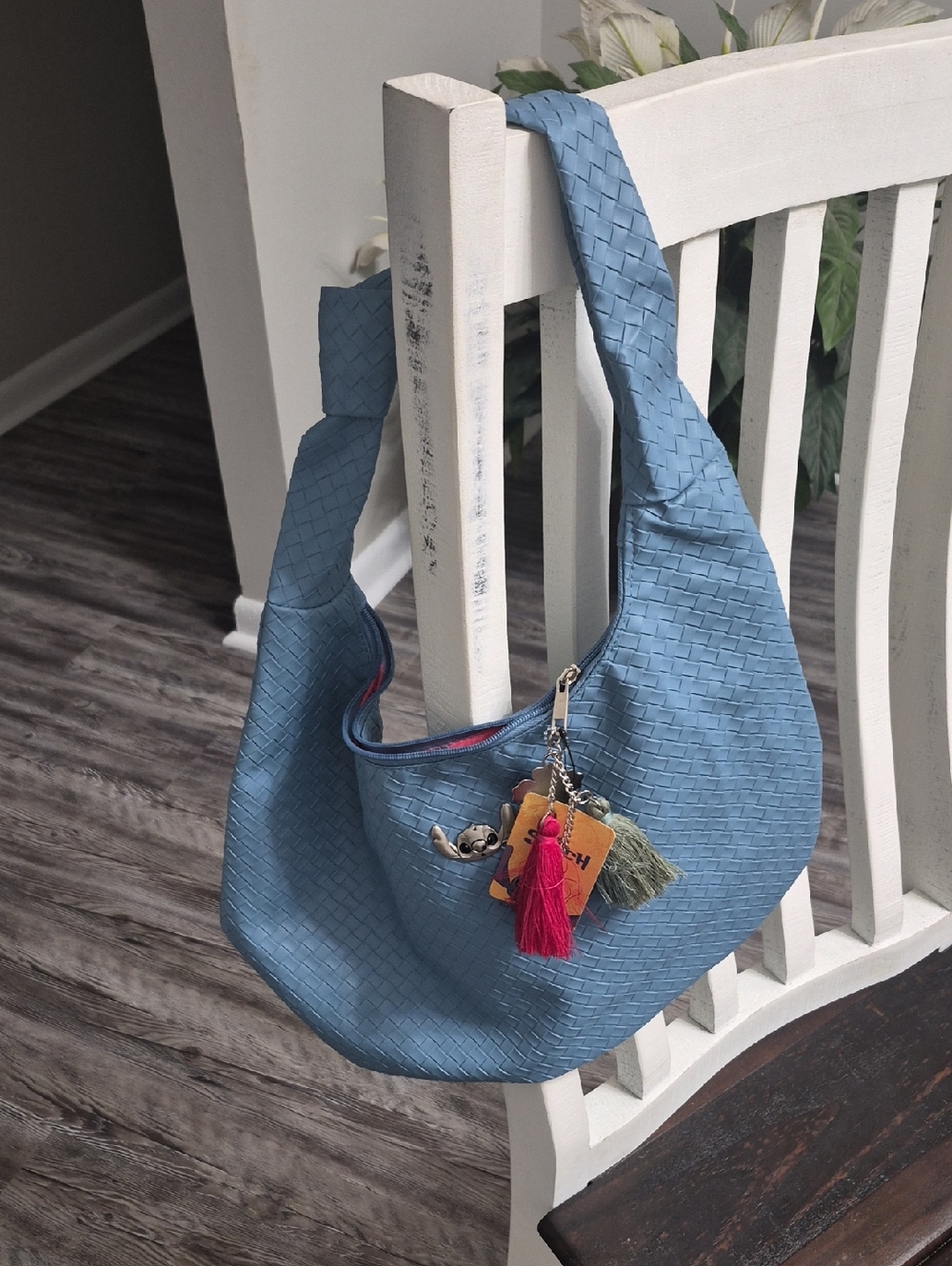 Disney Stitch Woven Hobo Shoulder Bag in Blue